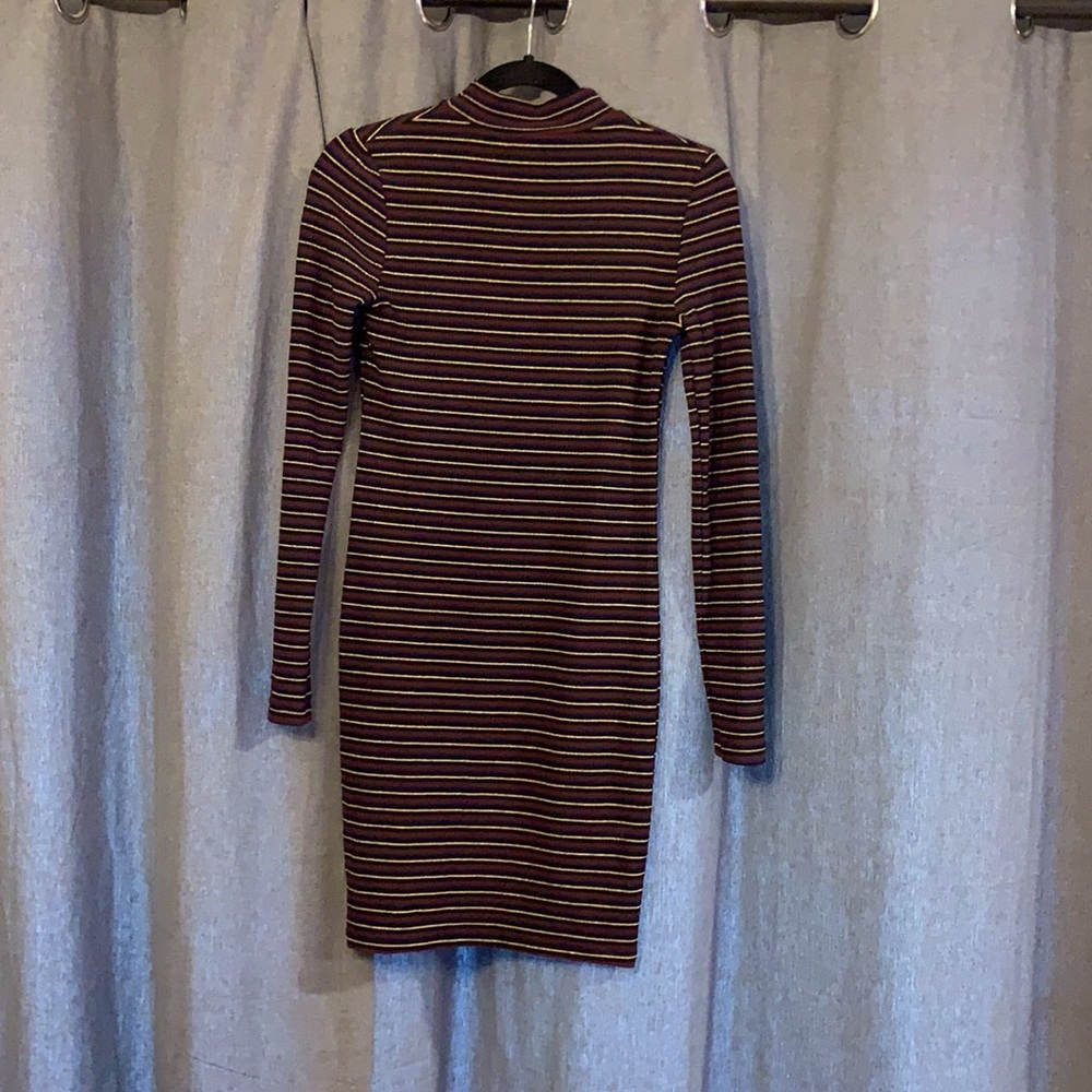 Topshop Long Sleeve Striped Dress - Picture 2 of 3